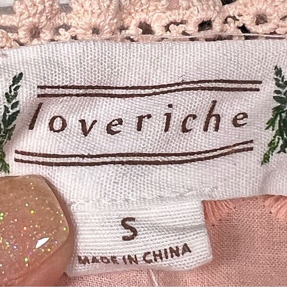 Love Riche pink sleeveless dress 🌺 eyelets 🌺 embroidered 🌺 small - Picture 5 of 7